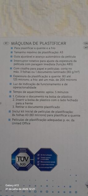 Plastificadora United Office (Nova). Outros (Informática)