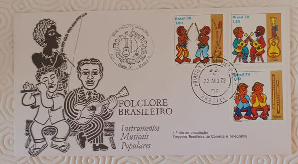FDC Músicos Folclore Brasileiro 1978. Selos