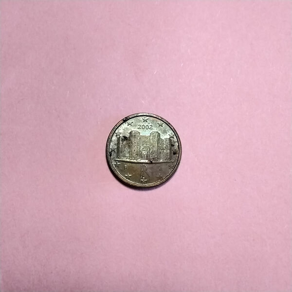 1cent euro Munze Italien 2002. Moedas