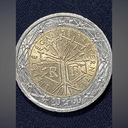 Moeda de 2 € francesa. Moedas