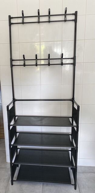 Sapateira Metálica Com 4 Camadas Alta Capacidade. Armários