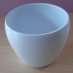 Vaso de Cerâmica Branco 13.5x12.5cm. Outros (Casa e Jardim). Olivais