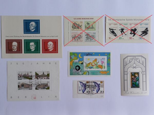 Alemanha Berlim – Bloco Feliz Natal 1977. Selos