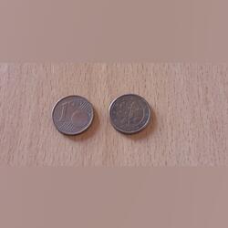 Moeda de 1 cêntimo de euro da Alemanha 2002 D. Moedas. Arroios.      