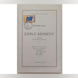 Brochura de Homenagem a John F. Kennedy 1963. Objectos históricos