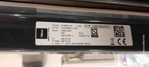 Forno Teka HSB 635. Fornos