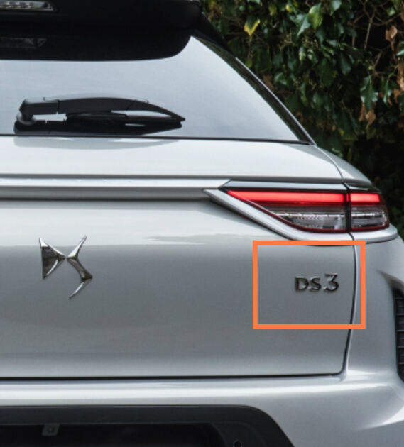 Emblema DS3 e DS5 da Citroen. Acessórios para Carros