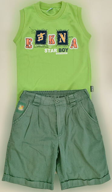 Calção de Criança Unissexo, Verde Forte, como Novo. Outros Roupas para Meninos