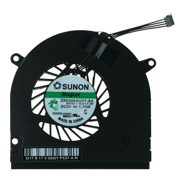 Ventilador MacBook Pro 13" A1278 ZB0506AUV1-6A. Refrigeração
