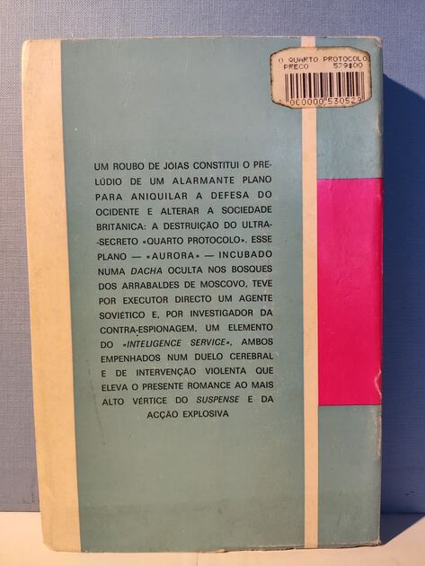 O Quarto Protocolo -  Frederick Forsyth. Livros