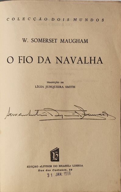 O Fio da Navalha - W. Somerset Maugham. Livros