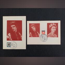 2 postais máximos Exposição Filatélica de Paris. Selos