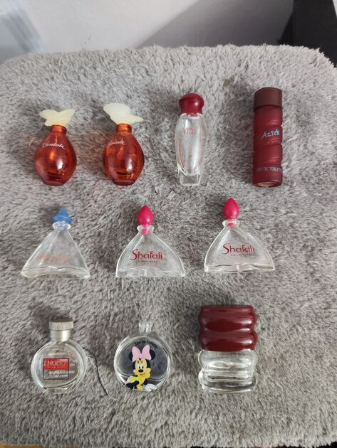 Miniaturas vazias de perfumes da Yves Rocher e out. Perfumes