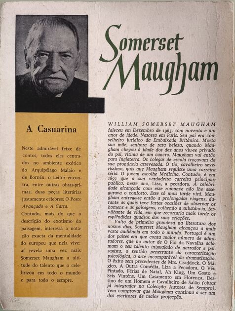 A Casuarina - Somerset Maugham. Livros