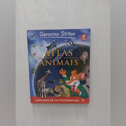 Atlas dos animais - Geronimo Stilton. Livros. Santarém. Atlas Português    Novo / Como novo Capa dura