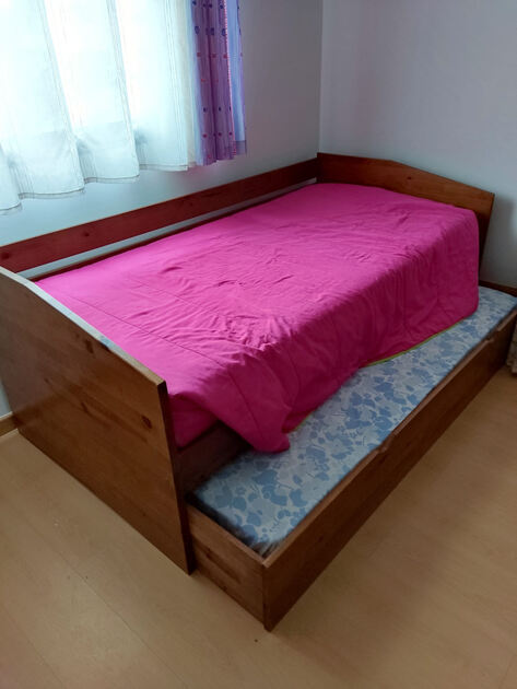 Cama solteiro c/ gavetão + colchão (2un= 4camas). Camas