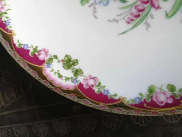 prato antigo , Limoges Maba , motivo flores . Outras Artes e Coleccionismo