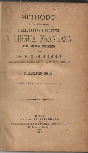 Methodo Para Aprender a Ler, Fallar e Escrever.... Livros