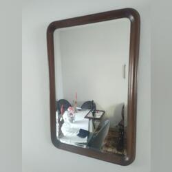 Espelho  parede  Madeira Maciça 90x60 (Bom Estado). Espelhos. Guimarães. Retangular Madeira Parede   Muito bom Decorativo