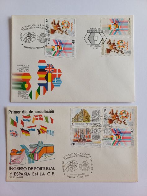 Filatelia Emissão conjunta Bélgica-Dinamarca. Selos