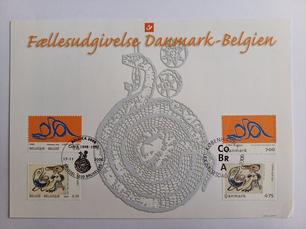 Filatelia Emissão conjunta Bélgica-Dinamarca. Selos