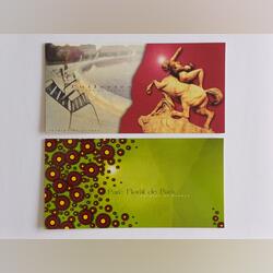 França – 2 Postais Jardins de France, 2004. Selos