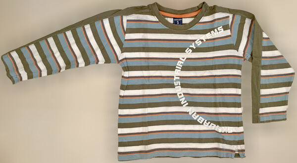 T-Shirt de Criança Unissexo, Riscas, como Nova. Camisolas e sweatshirt