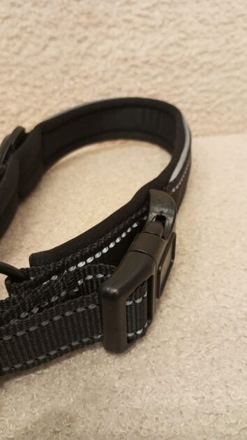 Coleira Preta c/local para localizador - Nova. Camas para animais de estimação