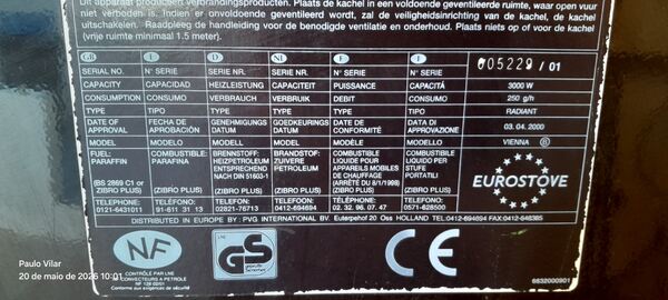 Aquecedor a parafina. Radiadores e Aquecimento