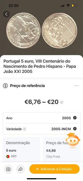 Moedas de 5€ comemorativas . Moedas