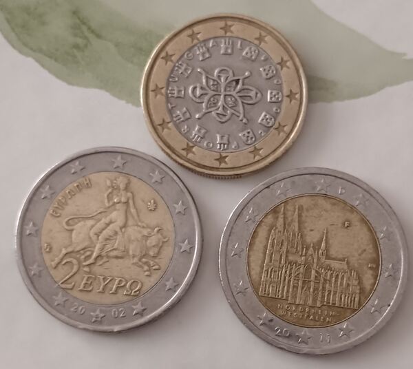 Moeda rara de 1 euro 2008 de Portugal . Moedas