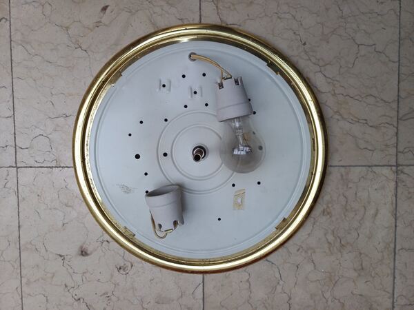 Candeeiro/plafond de teto com 2 lâmpadas . Candeeiros