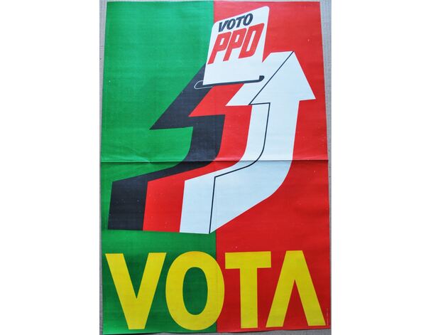 Cartaz político / propaganda – Voto PPD, 1976 . Outras Artes e Coleccionismo