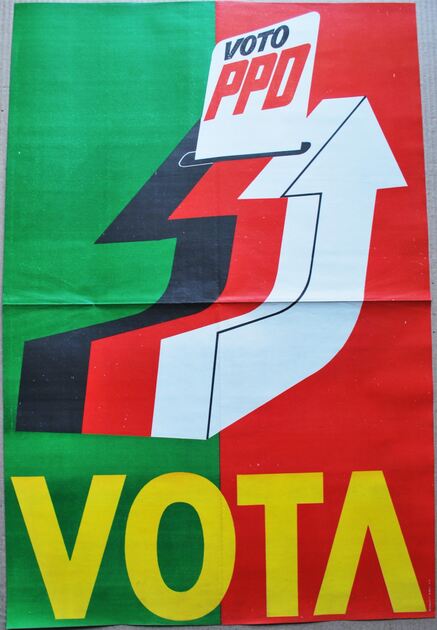 Cartaz político / propaganda – Voto PPD, 1976 . Outras Artes e Coleccionismo