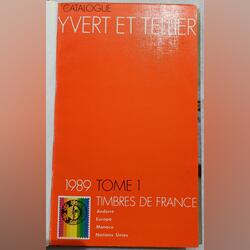 Catálogo Yvert et Tellier, France, Europa 1989. Selos. Avenidas Novas
