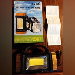 Lanterna USB Solar Nova Campismo Pesca Leds. Campismo