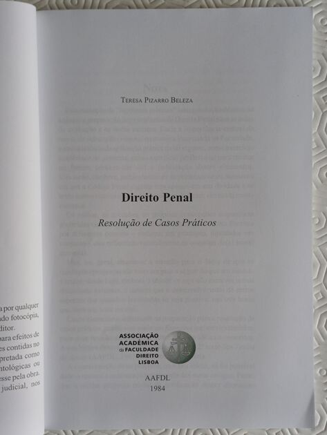 Direito Penal – Resolução de Casos Práticos, 1984 . Livros
