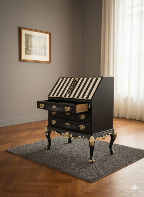 Escrivaninha Don José original.
Transforme o seu ambiente com esta peça de destaque que une o charme do estilo clássico à ousadia do design contemporâneo. Ideal para quem busca luxo, personalidade e funcionalidade em um só móvel.
Medidas :
Altura 1.02 m
Profundidade 0.45 cm
Comprimento 0.80 cm
💰Valor 360€
🚛 Possibilidade de entrega em algumas localidades mediante acréscimo de valor. Cómoda