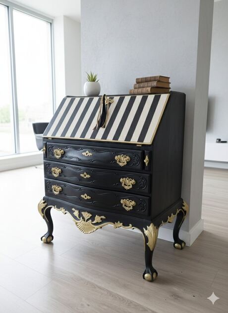 Escrivaninha Don José original.
Transforme o seu ambiente com esta peça de destaque que une o charme do estilo clássico à ousadia do design contemporâneo. Ideal para quem busca luxo, personalidade e funcionalidade em um só móvel.
Medidas :
Altura 1.02 m
Profundidade 0.45 cm
Comprimento 0.80 cm
💰Valor 360€
🚛 Possibilidade de entrega em algumas localidades mediante acréscimo de valor. Cómoda