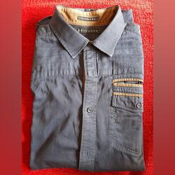 Camisa Sean John XL M. Comprida Homem. Camisas para Homem. Olivais.  XL / 42 / 14 Inverno  Azul Novo / Como novo
