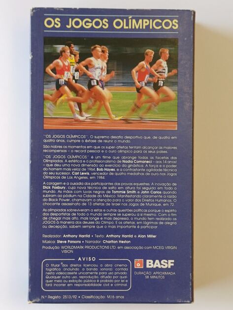 Cassete VHS – Os jogos olímpicos – 20 anos. Filmes e DVDs