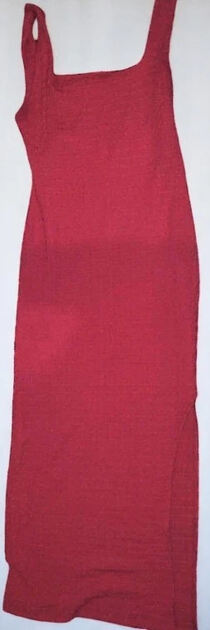 Vestido Vermelho Comprido com Racha – Tam. Unico . Vestidos