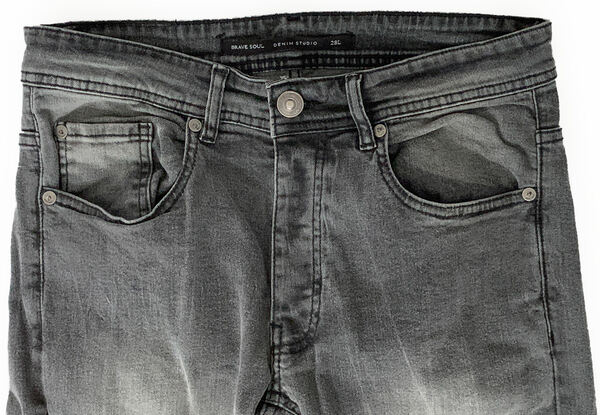 Calças de Adulto Cinza Mesclado, Novas . Calças para Homem