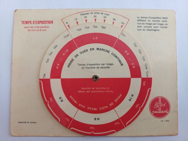 Vintage Bolex Paillard exposure table & timer whee. Outros Fotografia e Vídeo