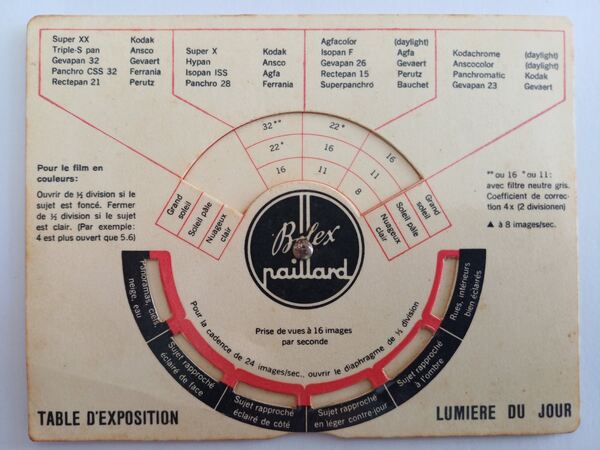 Vintage Bolex Paillard exposure table & timer whee. Outros Fotografia e Vídeo