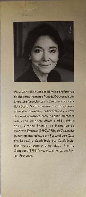 Confidência por Confidência - Paule Constant. Livros