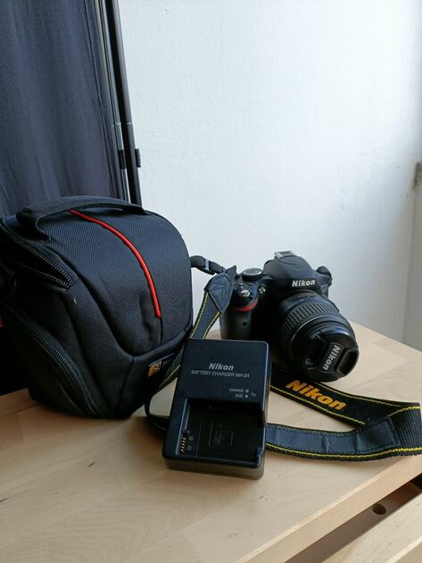 Nikon D3200 + kit completo de origem. Câmaras fotográficas