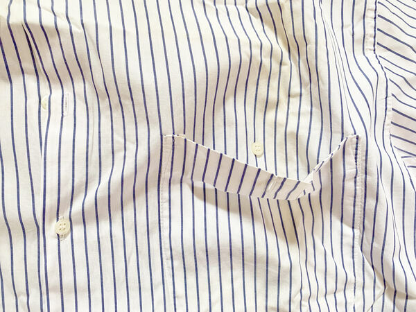 Camisa de Homem Riscas Azul e Branco, como Nova. Camisas para Homem