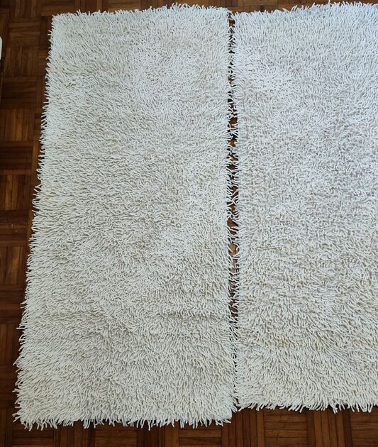 Conjunto de 3 tapetes felpudos branco cru da Mrdecor . Carpetes e Tapetes