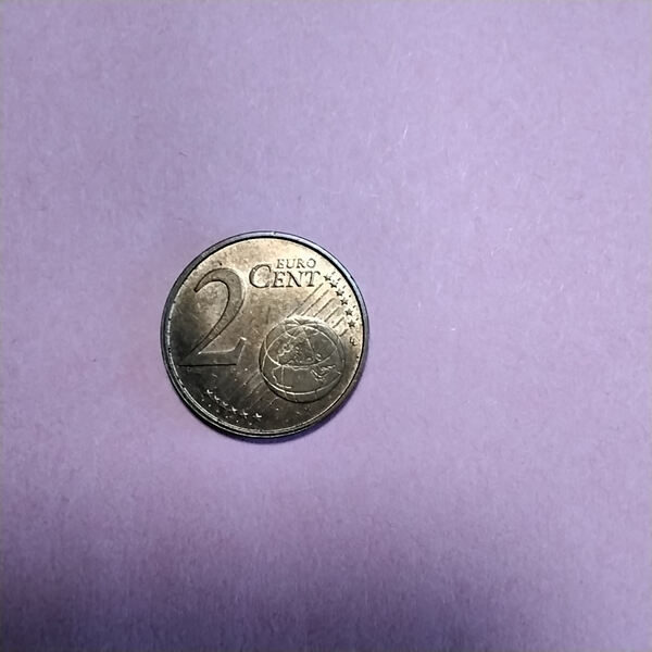 Moeda de 2 cêntimos . Moedas